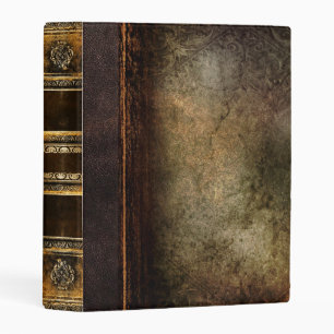 Rustic Antique Ancient Tome Faux Leather Mini Binder