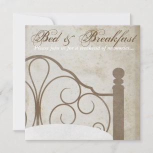 Rustic Antique Bed and Breakfast Invitations