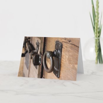 Rustic Antique Door Pull And Latch Card by OldCountryStore at Zazzle