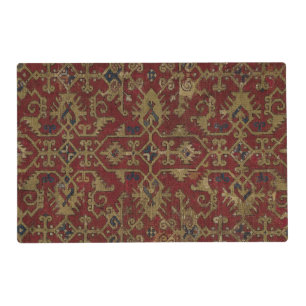 Rustic Antique Oriental Persian Red Pattern Placemat