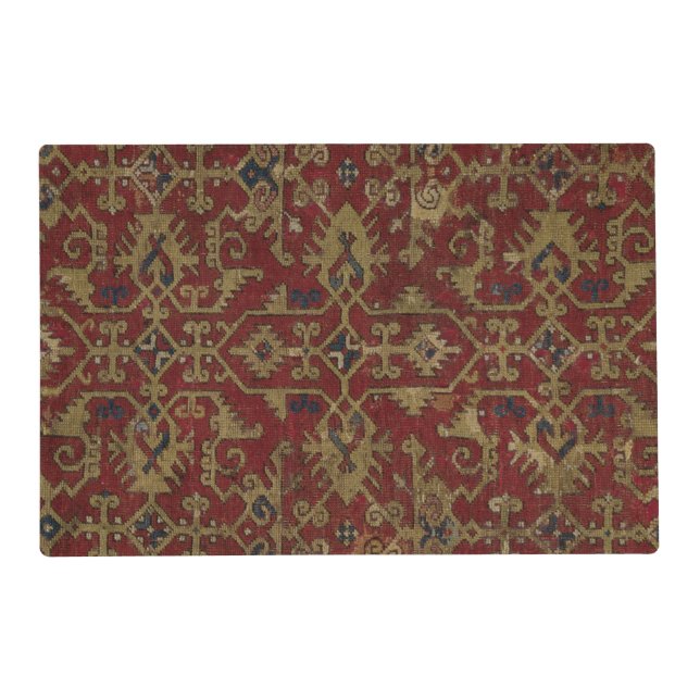 Rustic Antique Oriental Persian Red Pattern  Placemat (Front)