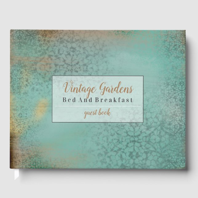 Rustic Antique Vacation Rental Guest Book (Front)