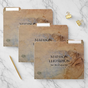 Rustic Antique Vintage Paper Simple Professional File Folder