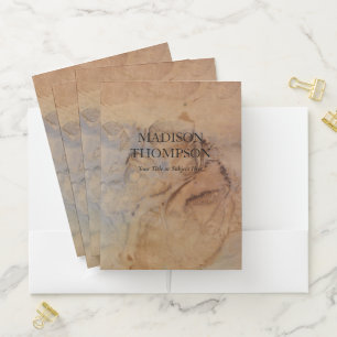 Rustic Antique Vintage Paper Simple Professional Pocket Folder