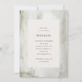 Rustic antler and foliage bridal shower invitation (Back)