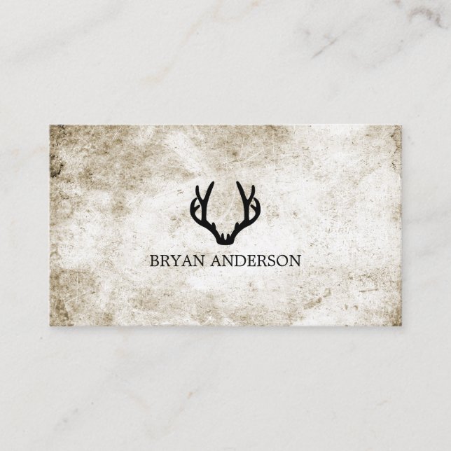 Rustic Antler Business Card (Front)