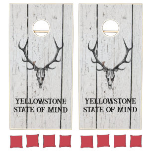 Rustic antler Cornhole Set -Yellowstone