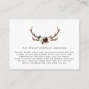 Rustic Antler Display Shower Invitation Insert