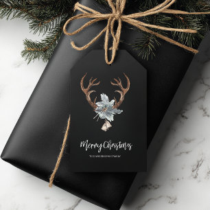 Rustic Antler & Foliage Christmas Gift Tags