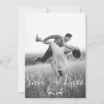 Rustic Antler Graphic | White Save The Date Invitation at Zazzle