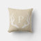Rustic Antler Personalized Throw Pillow