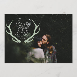 Rustic Antler Save the Date