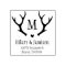 Rustic Antler Wedding Address Stamp