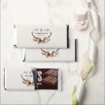 Rustic Antler Wedding Favour Woodland Floral Deer  Hershey Bar Favors<br><div class="desc">Rustic Antler Wedding Favour Chocolate Wrapper | Woodland Floral Deer Crest Hershey’s Miniatures A rustic wedding chocolate favour wrapper featuring elegant deer antlers adorned with soft woodland florals. Designed to wrap Hershey’s Miniatures, this charming woodland design is perfect for autumn, barn, forest, and countryside weddings. The romantic script and classic...</div>