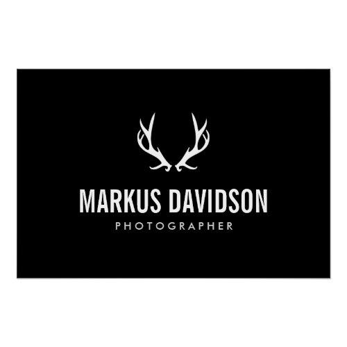 Rustic Antlers Logo Download Poster