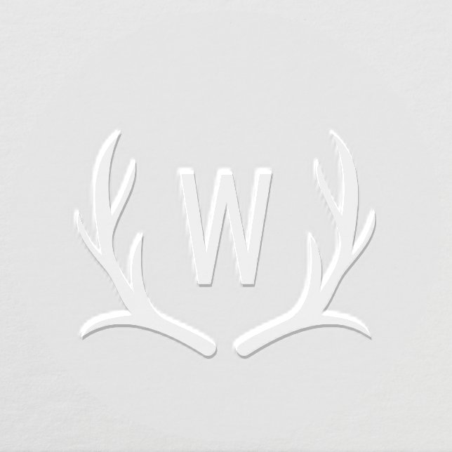 Rustic Antlers Monogram Embosser (Design)