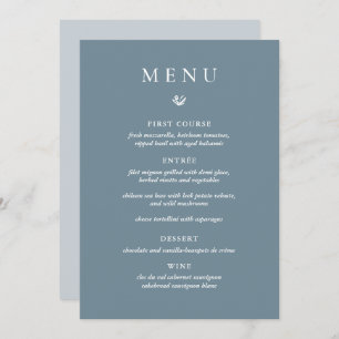 Rustic Antlers with Floral Wreath Wedding Menu