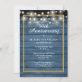 Rustic Any Year Together Wedding Anniversary Photo Invitation (Back)