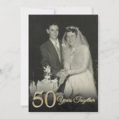 Rustic Any Year Together Wedding Anniversary Photo Invitation (Front)