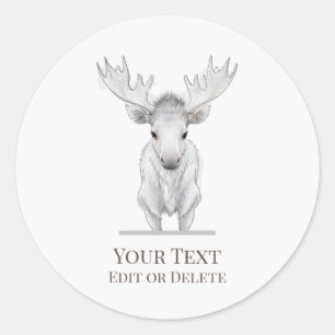 *~* Rustic AP49 Cute Cartoon Baby Moose Sticker