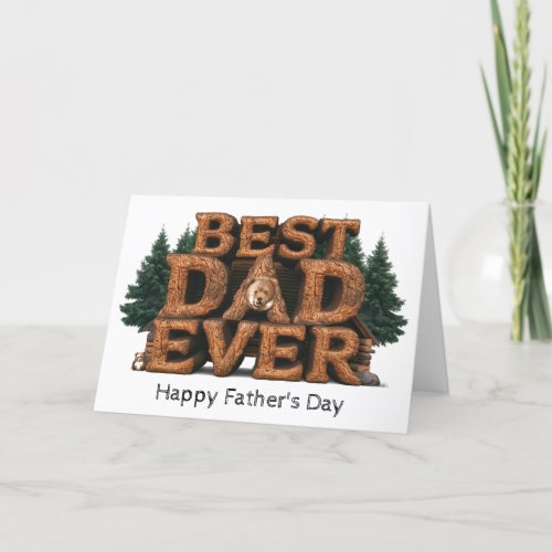  Rustic AP86 Photo Best DaD  Fathers Day Card 