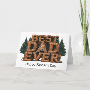 *~* Rustic AP86 Photo Best DaD  Father's Day Card 