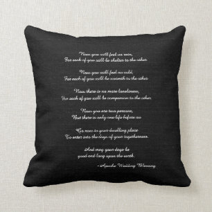 Rustic Apache Blessing Wedding Gift Square Throw Pillow