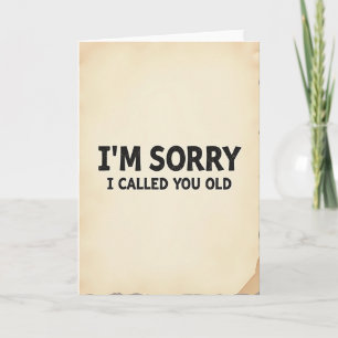 Rustic Apology Text Card