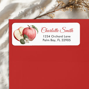 Rustic Apple Baby Shower Return Address Labels