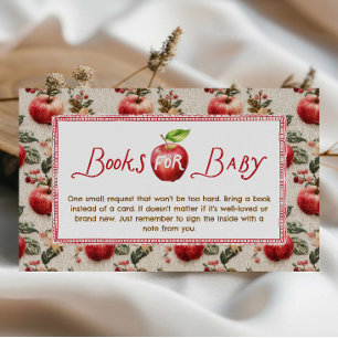 Rustic Apple Books for Baby Insert Card