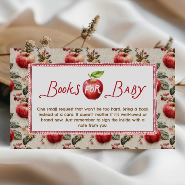 Rustic Apple Books for Baby Insert Card (Rustic Apple Country Books for Baby Card)