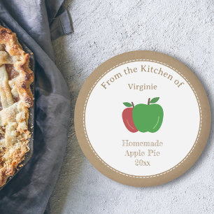 Rustic Apple Pie Label Sticker