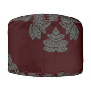 Rustic apple tree couples with Stylish Leaf Print Pouf