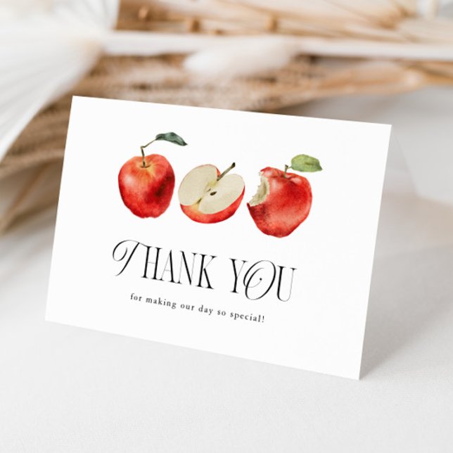 Rustic Apples Bridal Shower Thank You Card (Creator Uploaded)