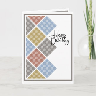 Rustic Arabesque Birthday Dusky Tones Card