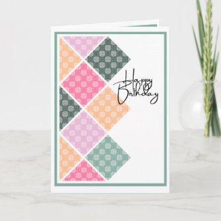Rustic Arabesque Birthday in Pastels Card