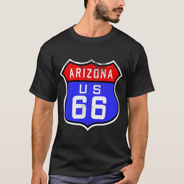 Rustic Arizona Route 66 T-Shirt (Front)