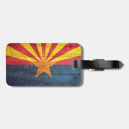 Rustic Arizona State Flag Luggage Tag