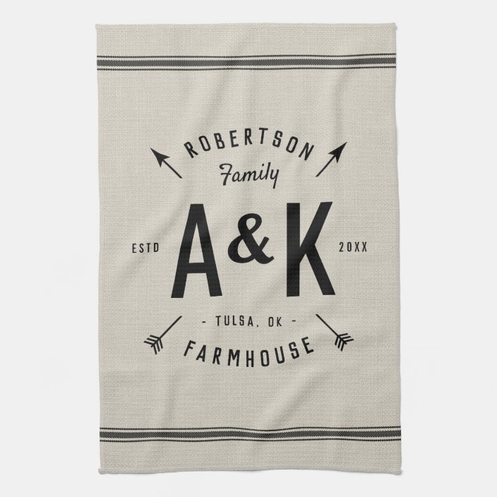 monogrammed kitchen towels