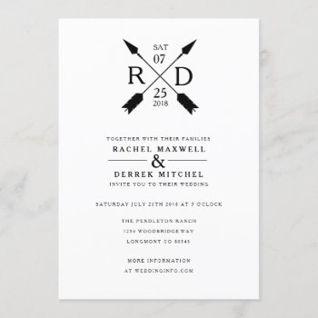 Rustic Arrow | Wedding Invitation by RedefinedDesigns at Zazzle