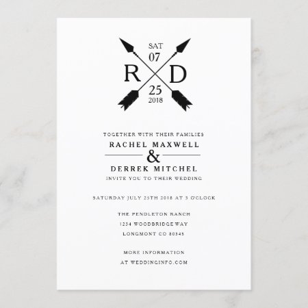 Rustic Arrow | Wedding Invitation
