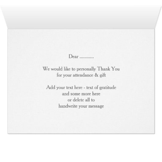 Rustic Art Deco Black Gold Thank You Card (Inside Horizontal (Bottom))