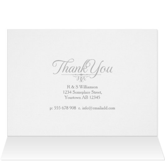 Rustic Art Deco Black Gold Thank You Card (Inside Horizontal (Top))