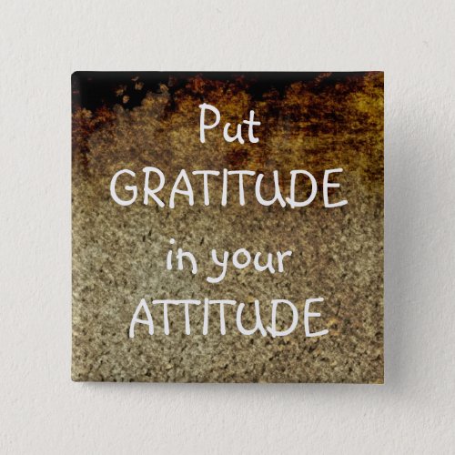 Rustic Art GRATITUDE Positive Affirmation Button