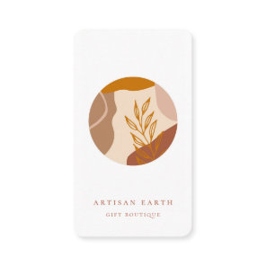 Rustic Artisan Earthy Abstract Logo Business Card