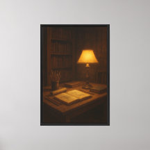 Rustic Artist’s Desk in Cozy Wooden Room
