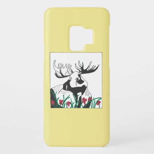 Rustic Artistic Wildflowers Moose Case_Mate Samsung Galaxy S9 Case