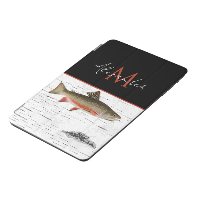  Rustic Aspen Bark Trout  Fisherman Lake House iPad Mini Cover (Side)