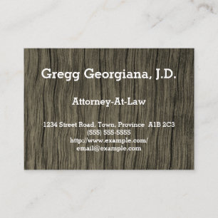 Rustic Attorney-At-Law Business Card