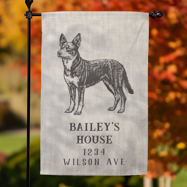Rustic Australian Cattle Dog Name  Garden Flag (Creator Uploaded)